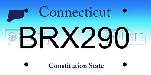 BRX290 Connecticut License Plate