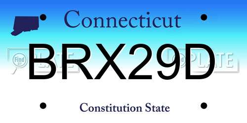 BRX29D Connecticut License Plate