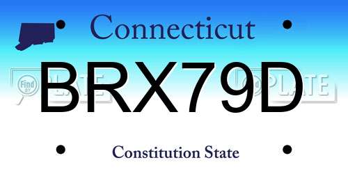 BRX79D Connecticut License Plate