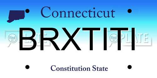 BRXTITI Connecticut License Plate
