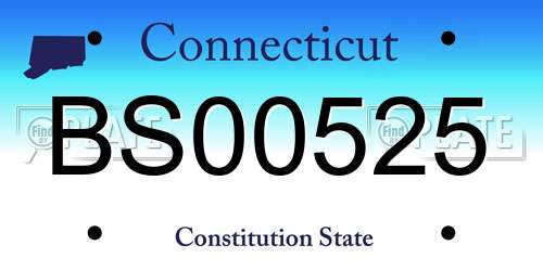 BS00525 Connecticut License Plate