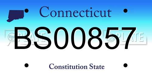 BS00857 Connecticut License Plate
