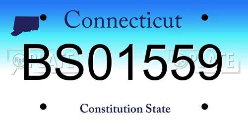 BS01559 Connecticut License Plate