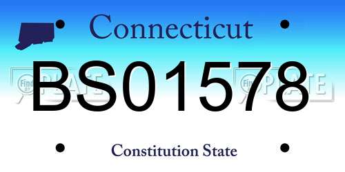 BS01578 Connecticut License Plate