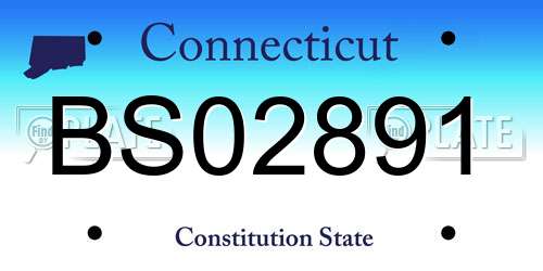 BS02891 Connecticut License Plate