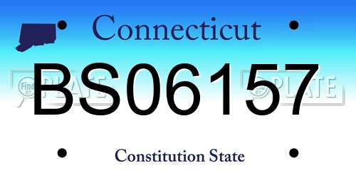 BS06157 Connecticut License Plate