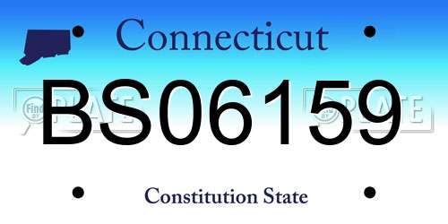 BS06159 Connecticut License Plate
