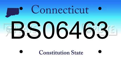BS06463 Connecticut License Plate