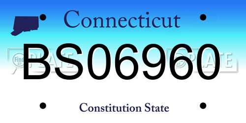 BS06960 Connecticut License Plate