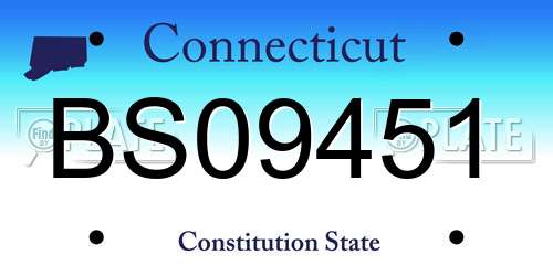 BS09451 Connecticut License Plate