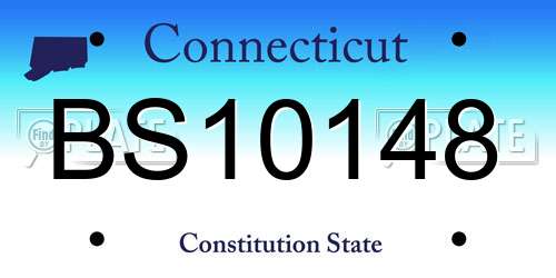 BS10148 Connecticut License Plate
