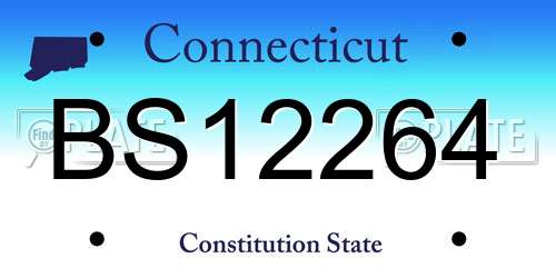 BS12264 Connecticut License Plate