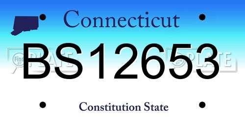 BS12653 Connecticut License Plate