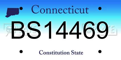 BS14469 Connecticut License Plate