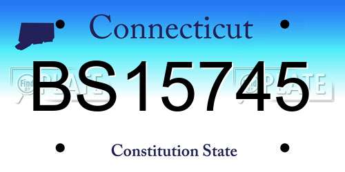 BS15745 Connecticut License Plate