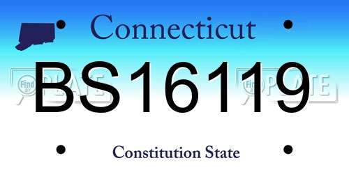 BS16119 Connecticut License Plate