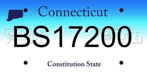 BS17200 Connecticut License Plate