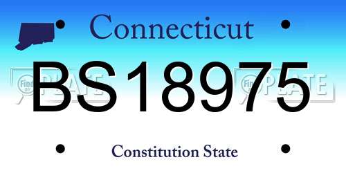 BS18975 Connecticut License Plate