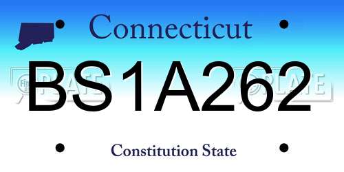 BS1A262 Connecticut License Plate