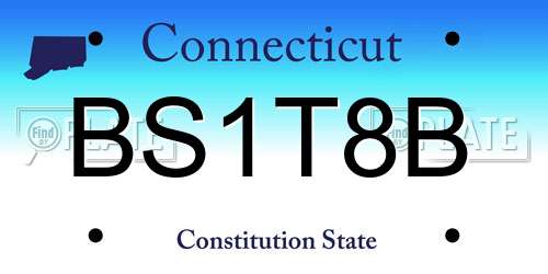 BS1T8B Connecticut License Plate