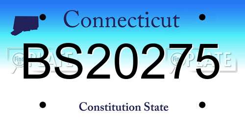 BS20275 Connecticut License Plate