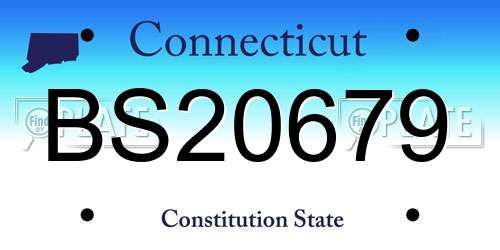 BS20679 Connecticut License Plate