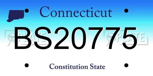 BS20775 Connecticut License Plate