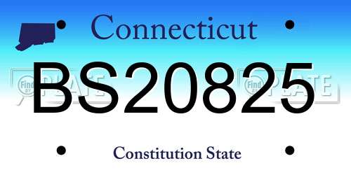 BS20825 Connecticut License Plate