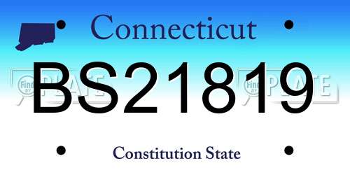 BS21819 Connecticut License Plate