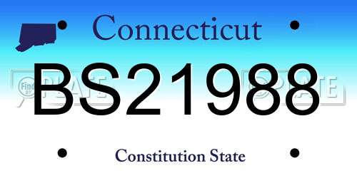 BS21988 Connecticut License Plate