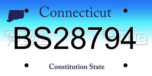 BS28794 Connecticut License Plate