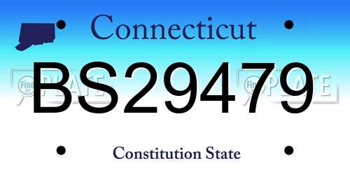 BS29479 Connecticut License Plate