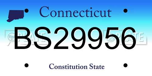 BS29956 Connecticut License Plate
