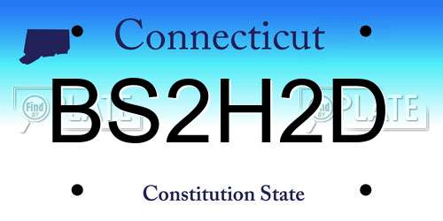 BS2H2D Connecticut License Plate