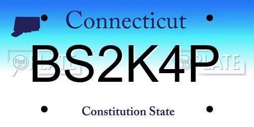 BS2K4P Connecticut License Plate