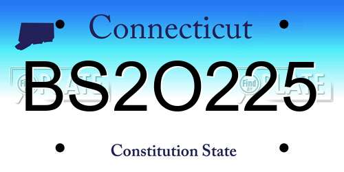 BS2O225 Connecticut License Plate