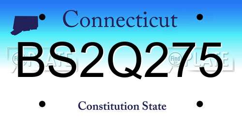BS2Q275 Connecticut License Plate