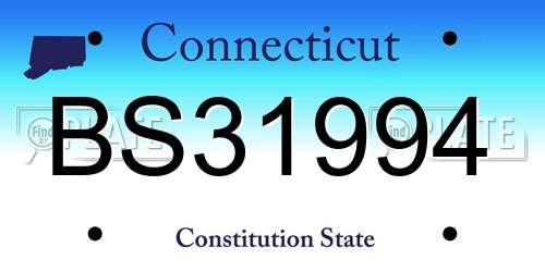 BS31994 Connecticut License Plate