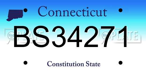 BS34271 Connecticut License Plate