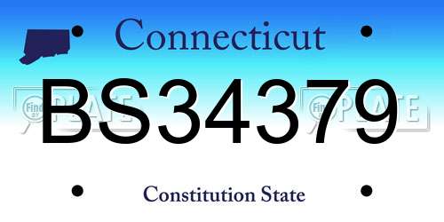 BS34379 Connecticut License Plate