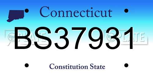 BS37931 Connecticut License Plate