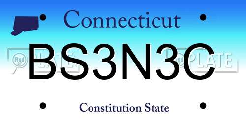 BS3N3C Connecticut License Plate