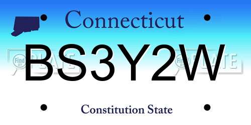 BS3Y2W Connecticut License Plate