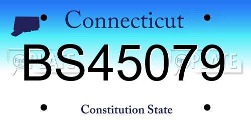 BS45079 Connecticut License Plate