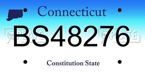 BS48276 Connecticut License Plate