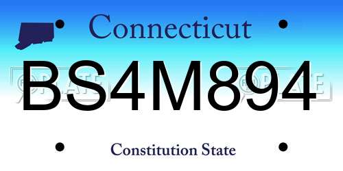 BS4M894 Connecticut License Plate