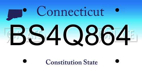 BS4Q864 Connecticut License Plate