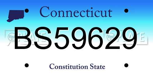 BS59629 Connecticut License Plate