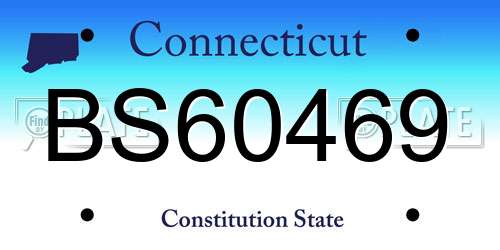 BS60469 Connecticut License Plate