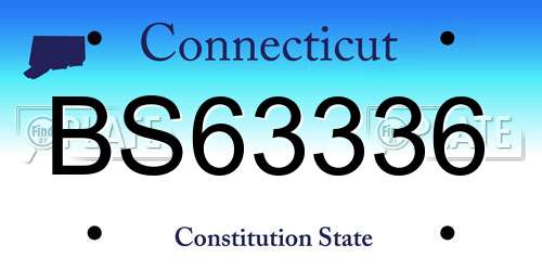 BS63336 Connecticut License Plate